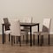 Baxton Studio Gardner 5-PC Dark Brown Finished Beige Upholstered Dining Set 131-5255-7131 - alternate 2